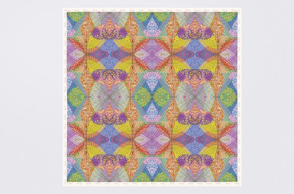 Scarf Pattern Rainbow Essence - 2014,
130x 180 cm,
Chiffon Silk, Print