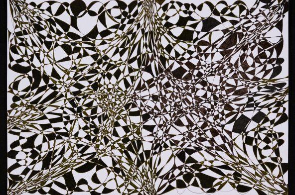 3D Flower Three - 200121 H x 30 WMarker,paper, drawing