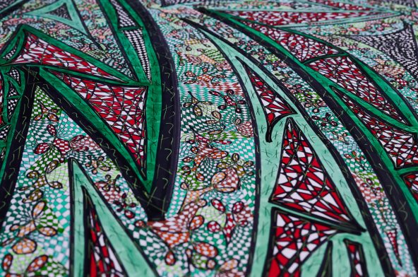Green Fields - 2010,
50 H x 70W,
Colored markers,
paper, drawing