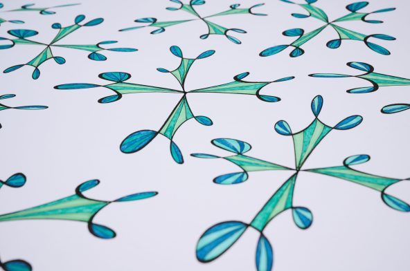 Mon-12 - 2011,
42 H x 60 W,
Colored markers ,
paper, drawing
