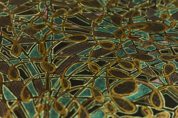 Sacral Gold - 200830 H x 42 WColored markers,paper, drawing