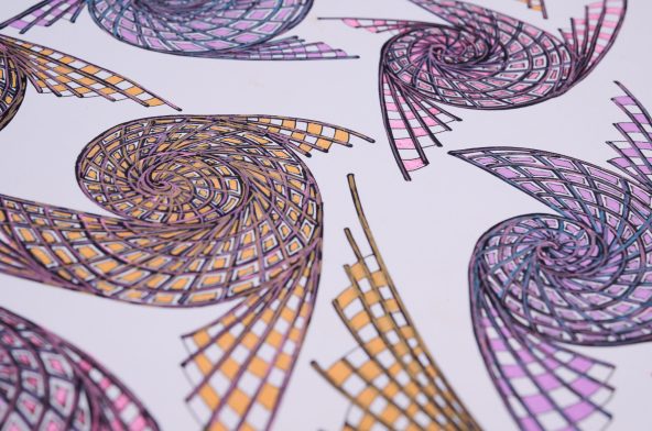 Wadi No-9 - 2013,
30 H x 42 W,
Colored markers,
paper, drawing