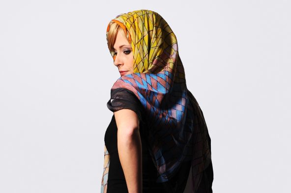 Rainbow Essence Scarf - 2014,
130x 180 cm,
Chiffon Silk, Print